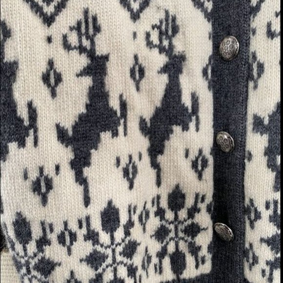 Vintage Carroll Reed Wool Angora Sweater Cardigan - Picture 2 of 9